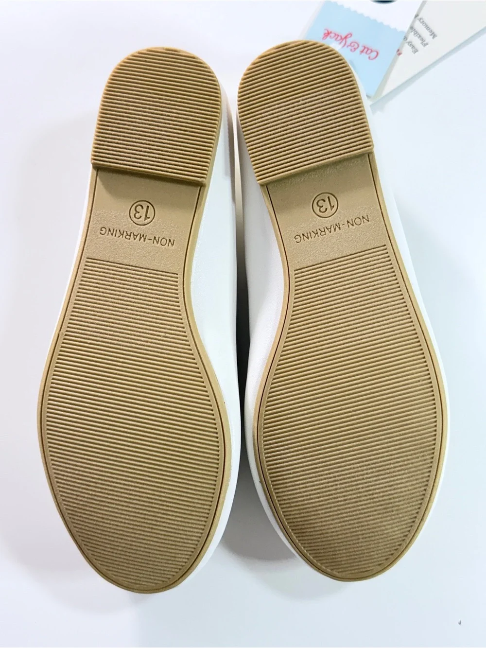 Cat & Jack White Girls' Ballet Flats - Classic Bow size 13